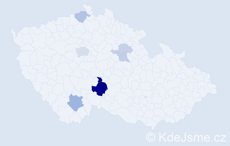 Příjmení: 'Rexhepi', počet výskytů 14 v celé ČR