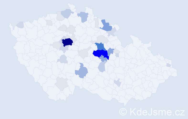 Příjmení: 'Zlesáková', počet výskytů 132 v celé ČR