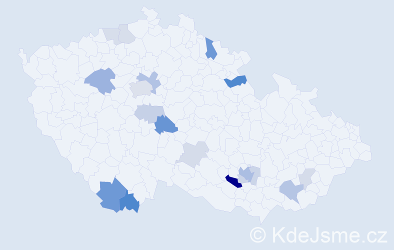 Příjmení: 'Šrenková', počet výskytů 41 v celé ČR