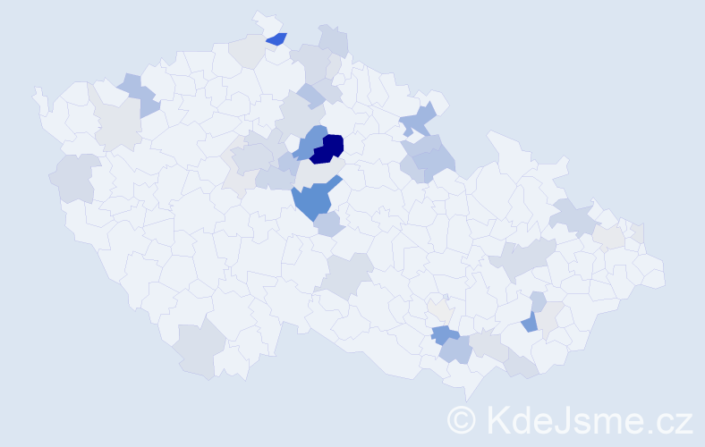 Příjmení: 'Knitlová', počet výskytů 114 v celé ČR
