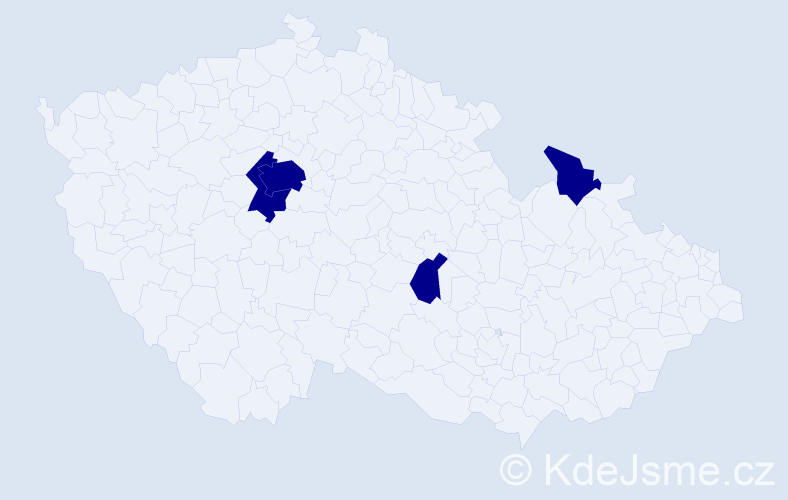 Příjmení: 'Vasiliev', počet výskytů 4 v celé ČR
