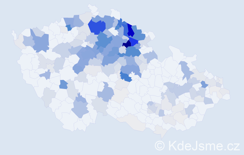 Příjmení: 'Erben', počet výskytů 748 v celé ČR