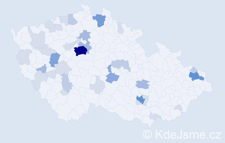 Příjmení: 'Toma', počet výskytů 95 v celé ČR