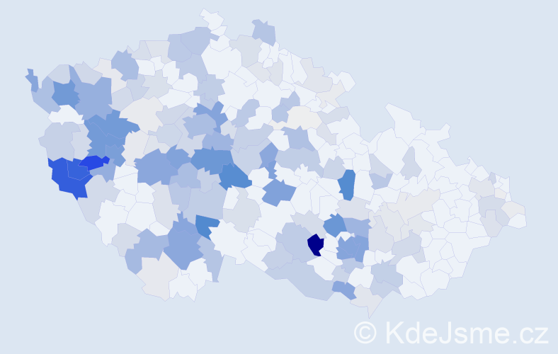 Příjmení: 'Gruber', počet výskytů 728 v celé ČR