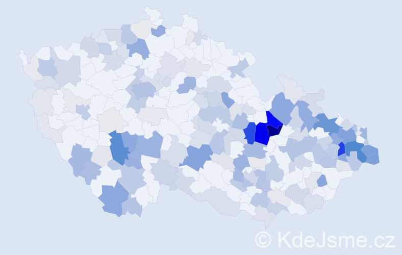 Příjmení: 'Friedlová', počet výskytů 627 v celé ČR