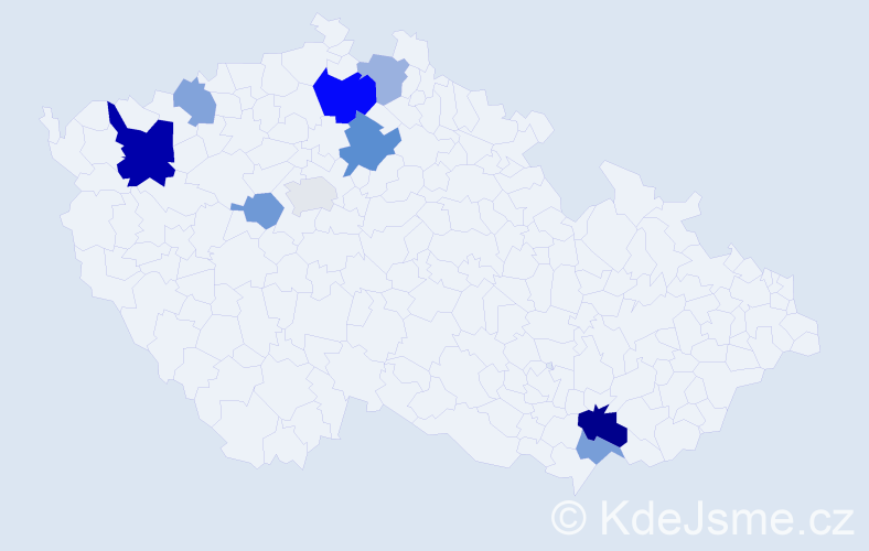 Příjmení: 'Butašová', počet výskytů 17 v celé ČR