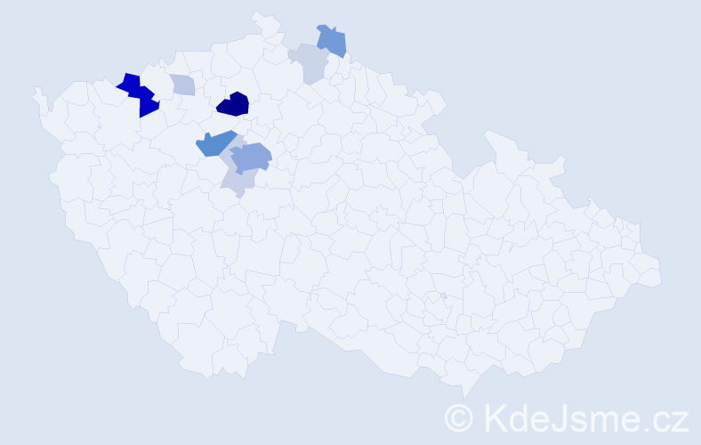 Příjmení: 'Cvekl', počet výskytů 35 v celé ČR