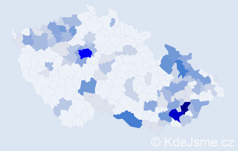 Příjmení: 'Pastyříková', počet výskytů 342 v celé ČR