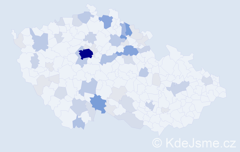 Příjmení: 'Kodym', počet výskytů 176 v celé ČR