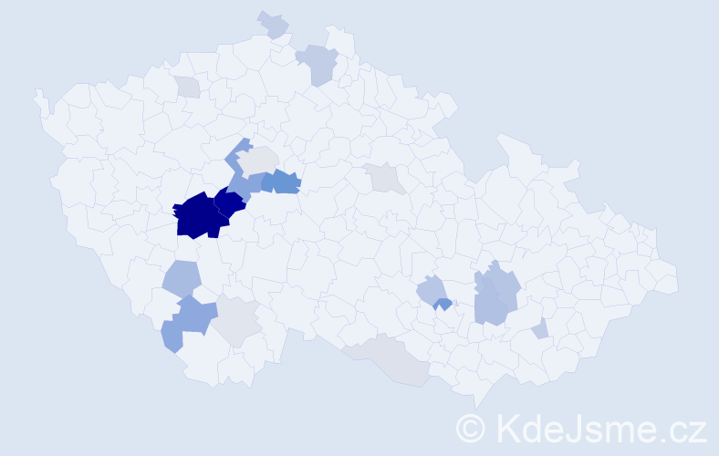 Příjmení: 'Řehková', počet výskytů 64 v celé ČR
