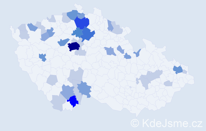 Příjmení: 'Filek', počet výskytů 98 v celé ČR