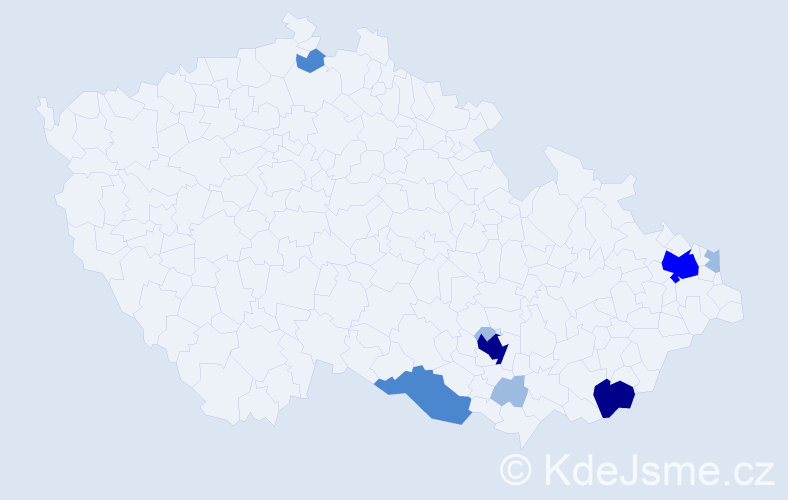 Příjmení: 'Pollachová', počet výskytů 18 v celé ČR