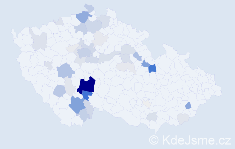 Příjmení: 'Bartáček', počet výskytů 172 v celé ČR