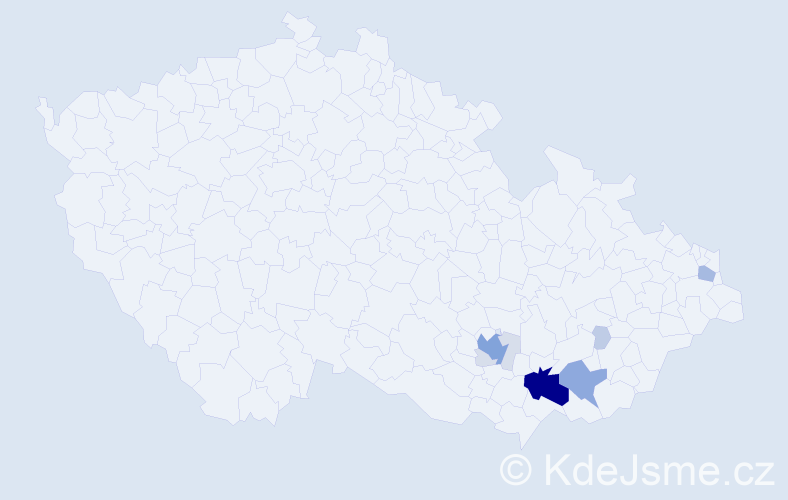 Příjmení: 'Kulheimová', počet výskytů 35 v celé ČR