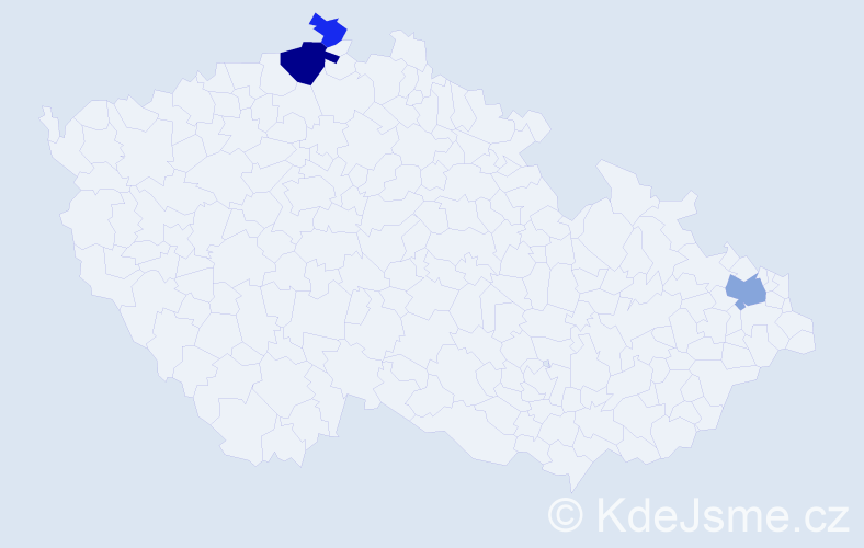 Příjmení: 'Franczyková', počet výskytů 6 v celé ČR