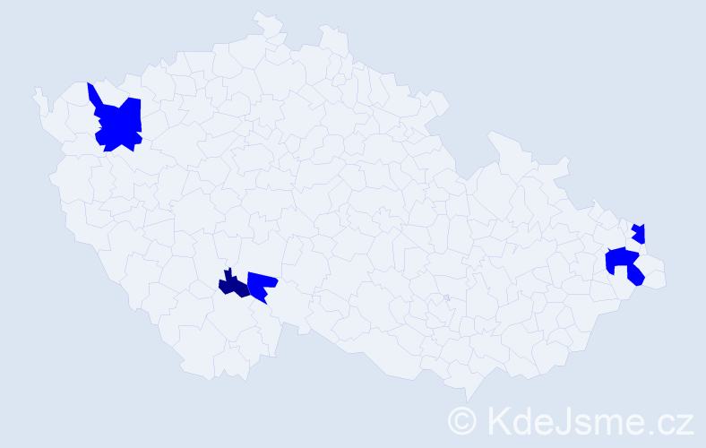 Příjmení: 'Sabon', počet výskytů 6 v celé ČR