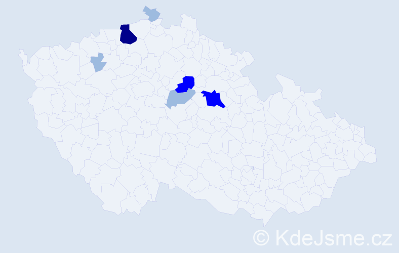 Příjmení: 'Englicová', počet výskytů 13 v celé ČR