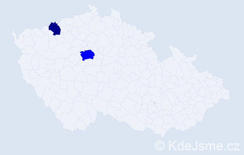 Příjmení: 'Dorocák', počet výskytů 3 v celé ČR