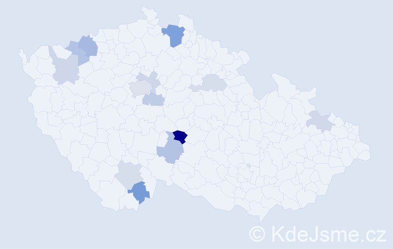 Příjmení: 'Neuber', počet výskytů 24 v celé ČR