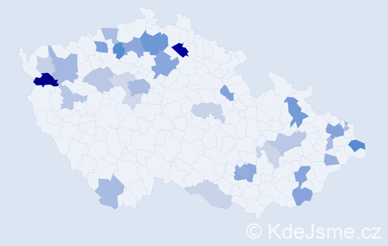 Příjmení: 'Christov', počet výskytů 86 v celé ČR