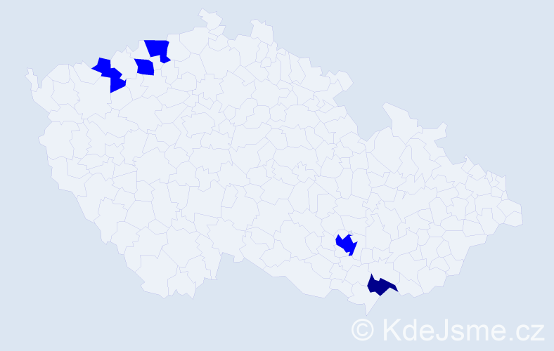 Příjmení: 'Kurtaničová', počet výskytů 6 v celé ČR