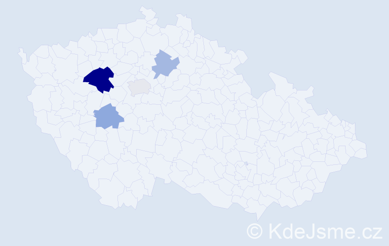 Příjmení: 'Mesár', počet výskytů 7 v celé ČR