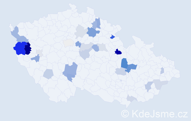 Příjmení: 'Ent', počet výskytů 52 v celé ČR