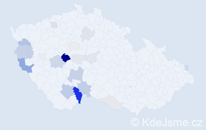 Příjmení: 'Vitoň', počet výskytů 67 v celé ČR