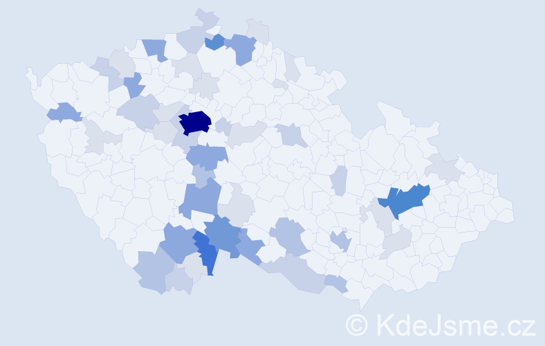 Příjmení: 'Kollmannová', počet výskytů 151 v celé ČR