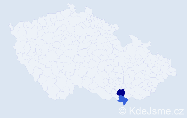 Příjmení: 'Korciánová', počet výskytů 4 v celé ČR