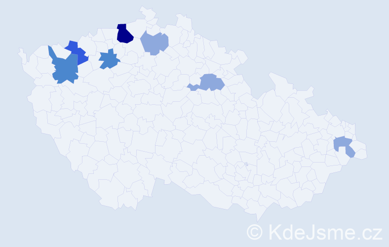 Příjmení: 'Varchola', počet výskytů 15 v celé ČR