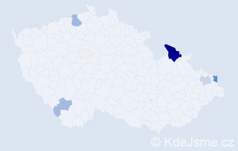 Příjmení: 'Balicová', počet výskytů 22 v celé ČR