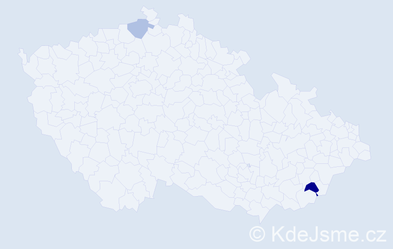 Příjmení: 'Kážmerová', počet výskytů 3 v celé ČR