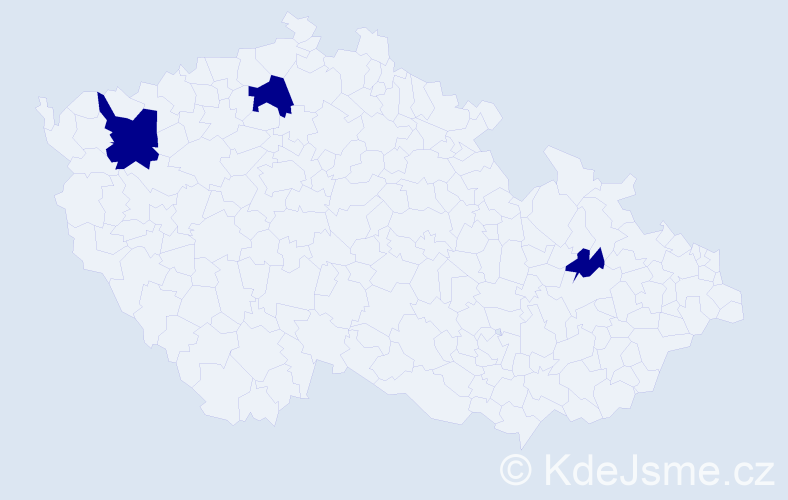 Příjmení: '"Nguyen Dan"', počet výskytů 3 v celé ČR