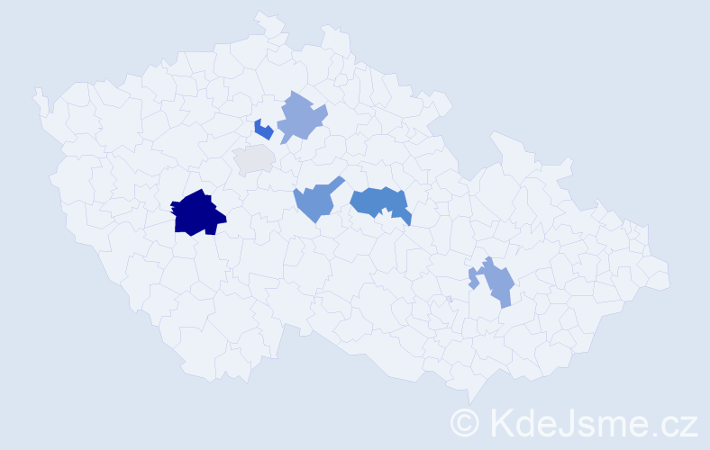 Příjmení: 'Chroumalová', počet výskytů 11 v celé ČR