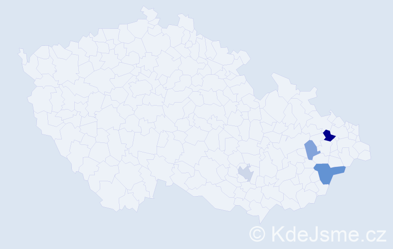 Příjmení: 'Karpsteinová', počet výskytů 9 v celé ČR