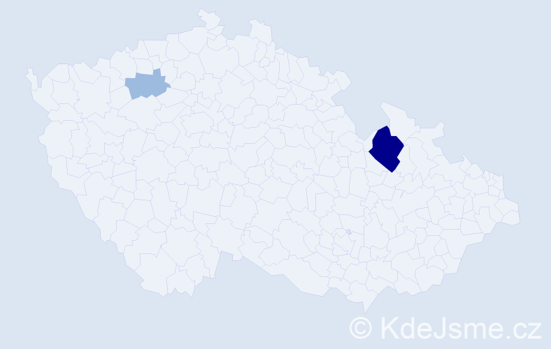 Příjmení: 'Ré', počet výskytů 6 v celé ČR