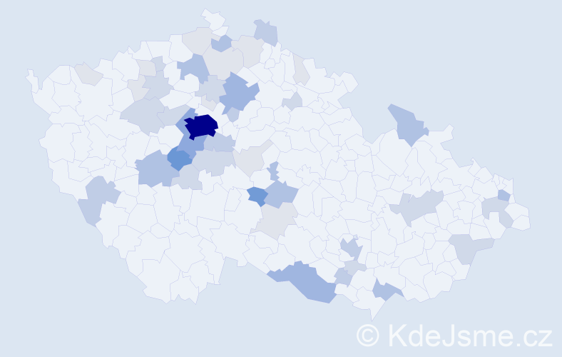 Příjmení: 'Čeleda', počet výskytů 148 v celé ČR