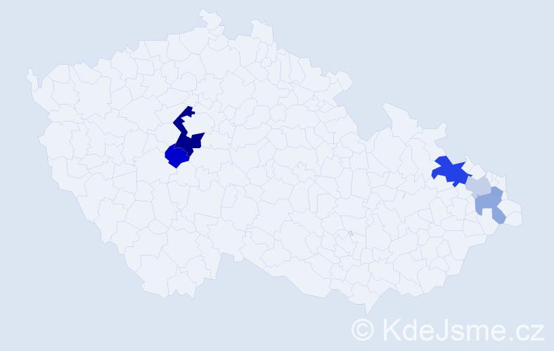 Příjmení: 'Hytková', počet výskytů 12 v celé ČR