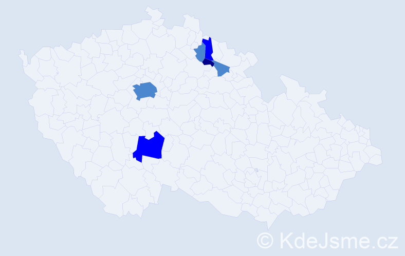 Příjmení: 'Čmuchalová', počet výskytů 10 v celé ČR
