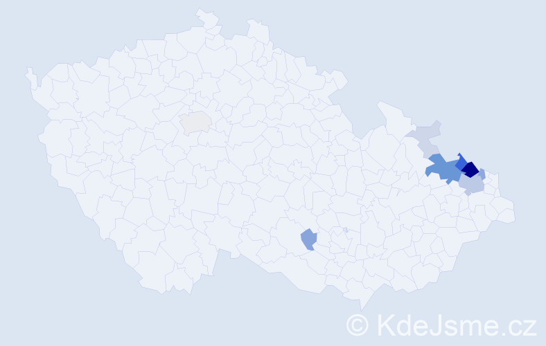 Příjmení: 'Kriebel', počet výskytů 41 v celé ČR