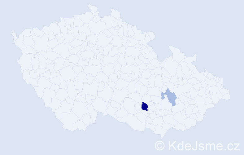 Příjmení: 'Citner', počet výskytů 3 v celé ČR