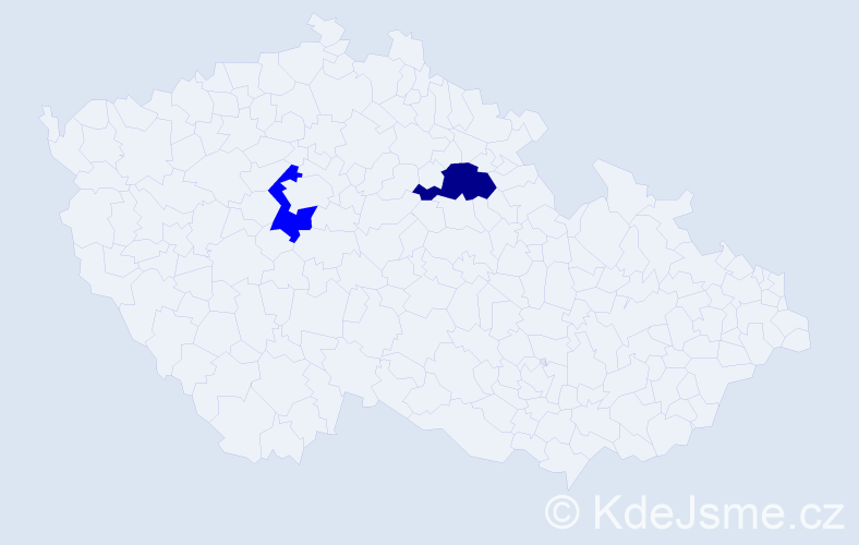 Příjmení: 'Mećavová', počet výskytů 3 v celé ČR