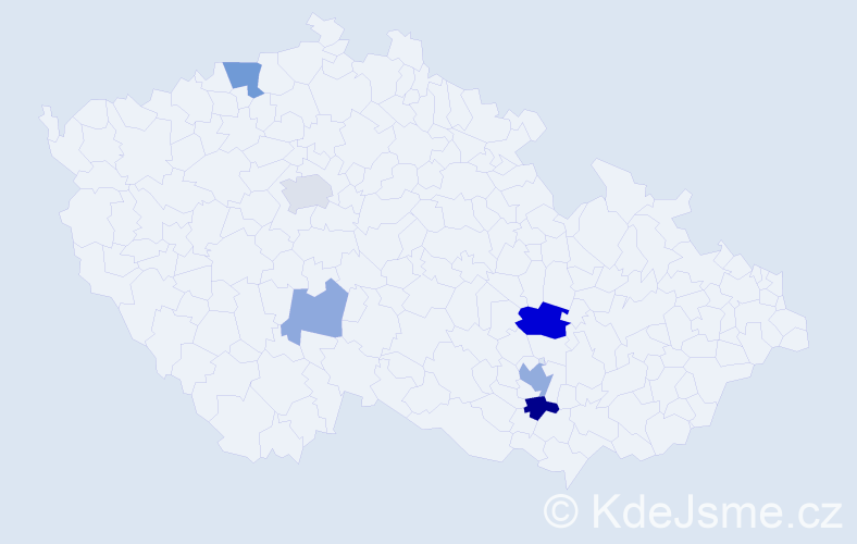 Příjmení: 'Rotnáglová', počet výskytů 13 v celé ČR