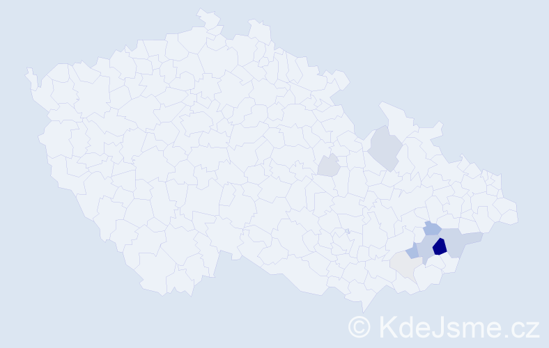 Příjmení: 'Kráčala', počet výskytů 35 v celé ČR