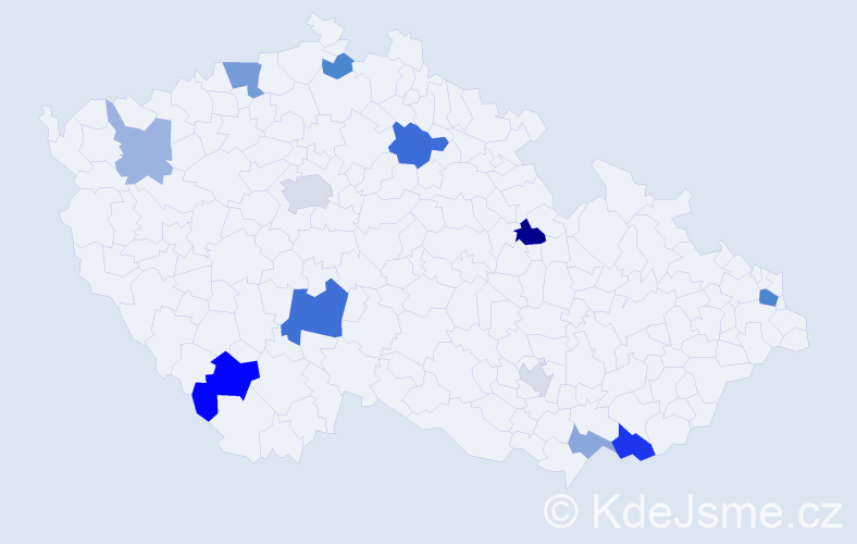 Příjmení: 'Somogyiová', počet výskytů 23 v celé ČR