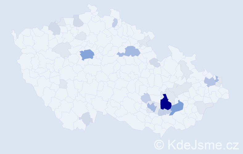 Příjmení: 'Kusalová', počet výskytů 102 v celé ČR