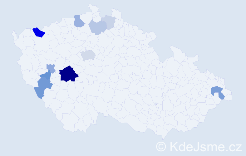 Příjmení: 'Bierhanzlová', počet výskytů 29 v celé ČR