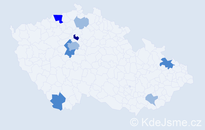 Příjmení: 'Carr', počet výskytů 16 v celé ČR