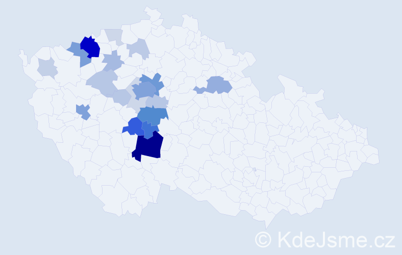 Příjmení: 'Merxbauer', počet výskytů 76 v celé ČR